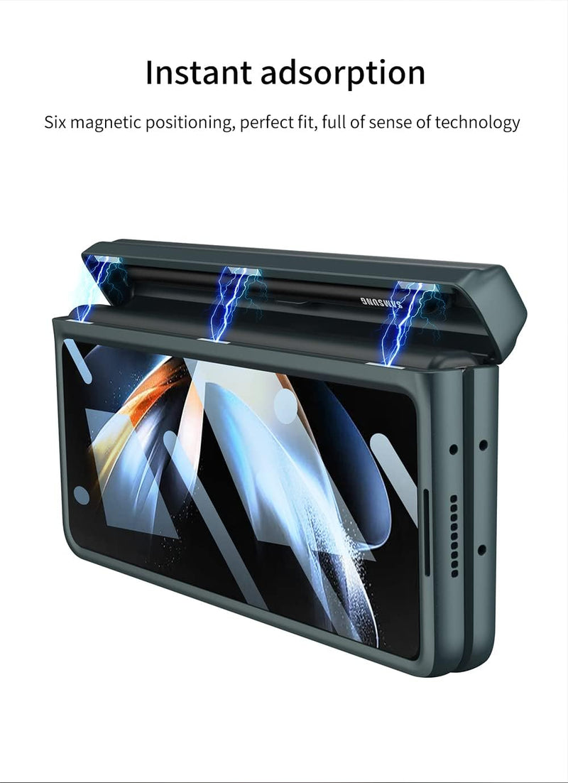 COQUE Galaxy Z Fold 4 Handyhülle mit Schutzfolie, aufklappbare All-Inclusive-Hülle mit Scharnier, ve