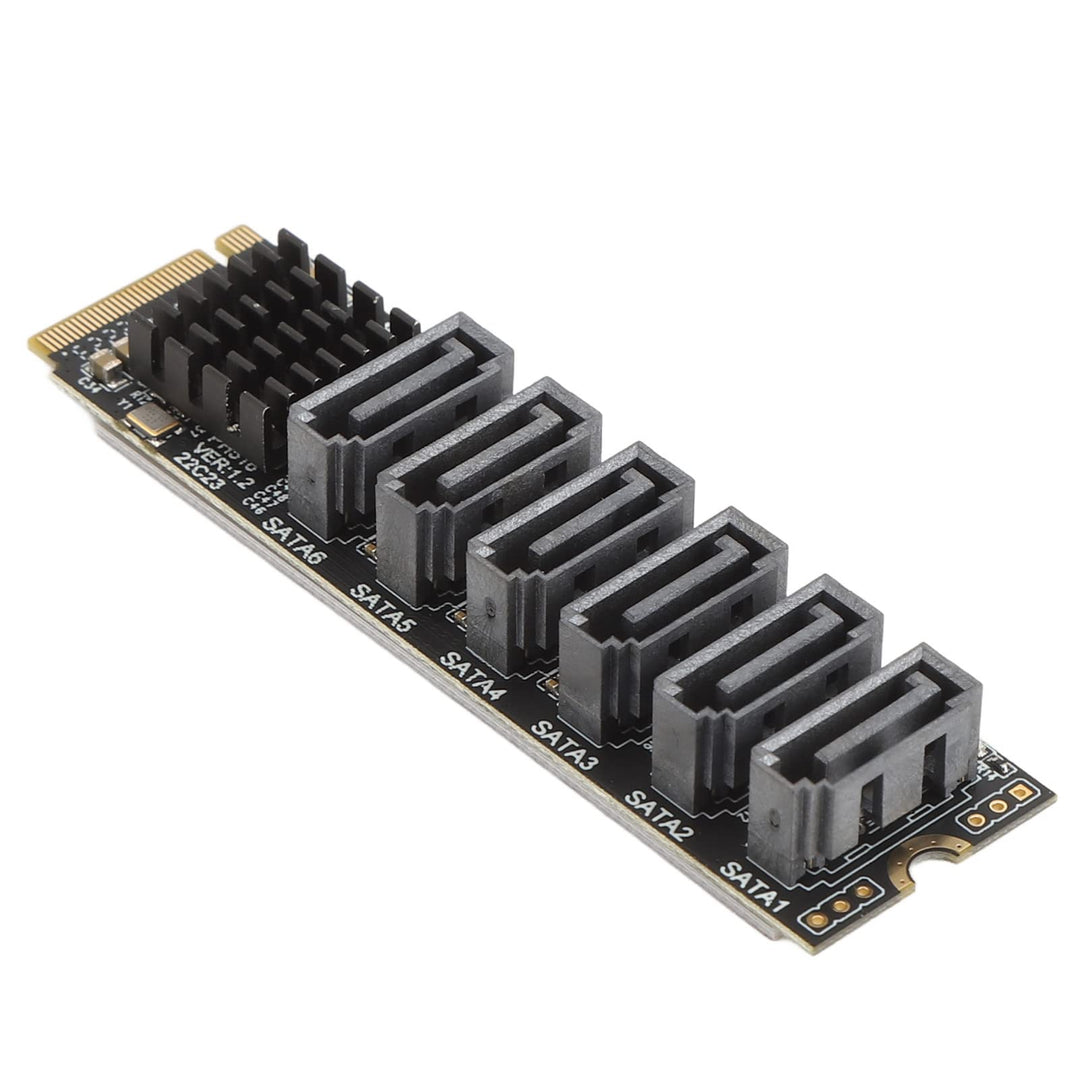 Elprico M.2 SATA3.0-Adapterkarte High Speed ASM1166 PCIE-Erweiterung mit Smart Indicator