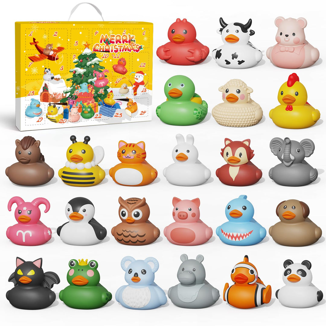 Weihnachts Adventskalender Enten Badeenten Adventskalender Baby Adventskalender 24 Stück Quietscheen