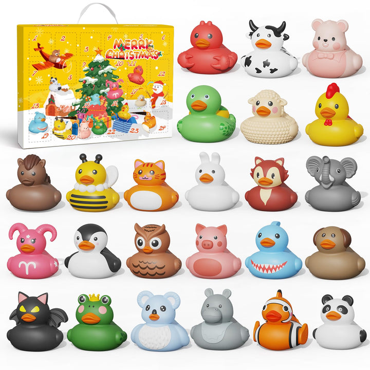 Weihnachts Adventskalender Enten Badeenten Adventskalender Baby Adventskalender 24 Stück Quietscheen