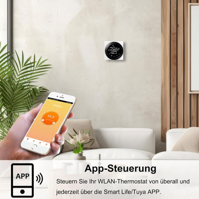 KETOTEK Thermostat Fussbodenheizung Wasser WiFi 3A Unterputz, Programmierbar Raumthermostat Fussbode