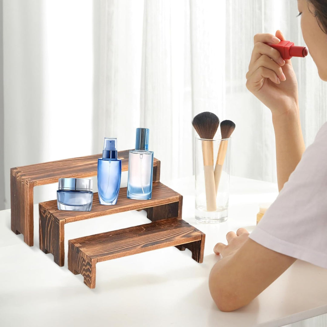 Generisch Holz Präsentationsstufe - Holz Cupcake Ständer - Rechteckiger Dessert Organizer Für Ausste