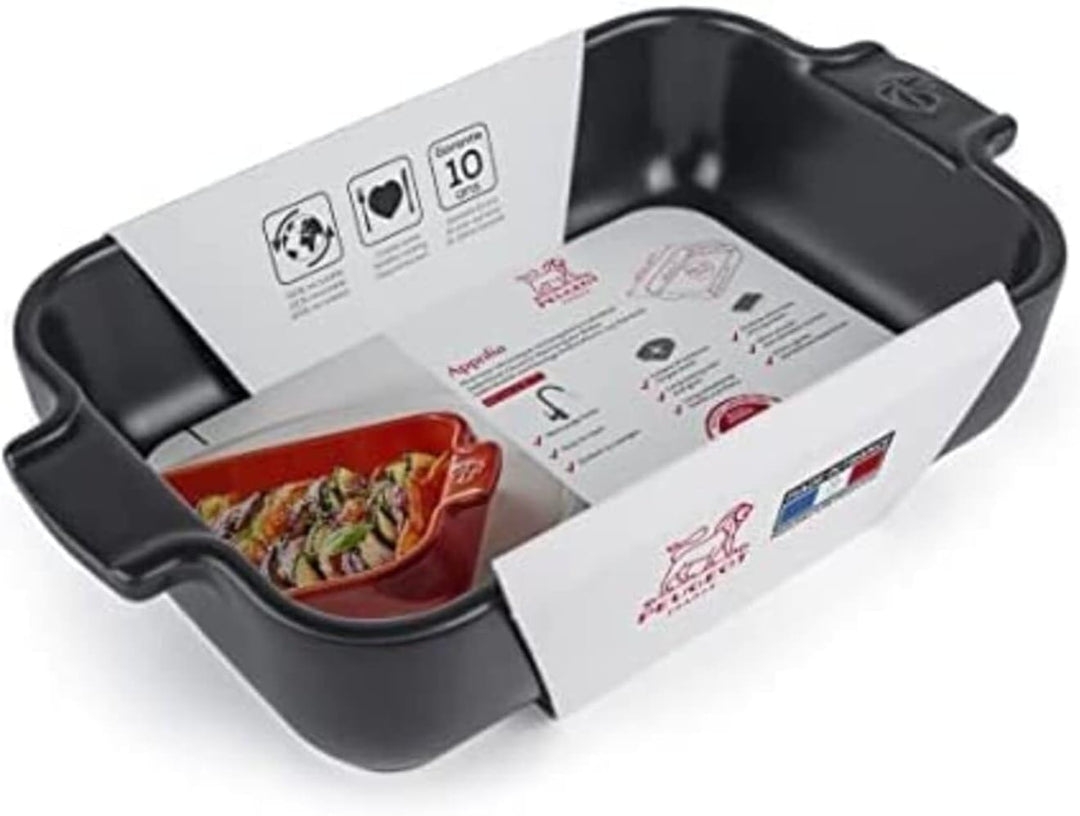 PEUGEOT - Rechteckige Auflaufform aus Keramik - 36 cm x 23,6 cm x 7,5 cm - Fassungsvermögen: 3,8 L -