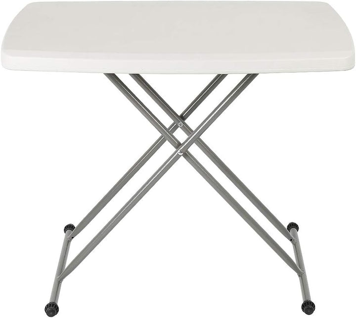 Klapptisch, Campingtisch, 76 cm, kompakter und klappbarer Tisch, verstellbar, weiss, Material: HDPE,