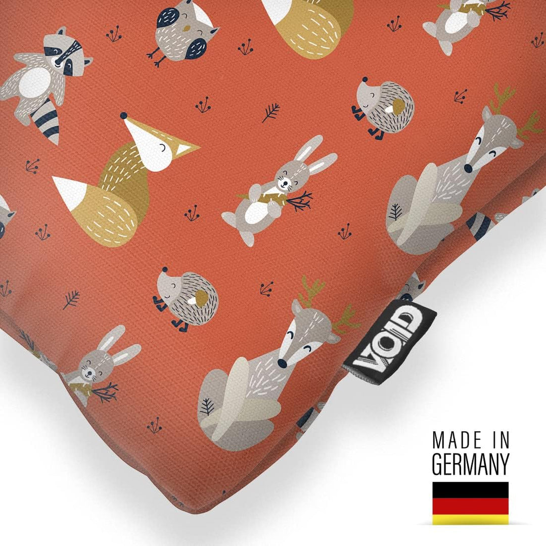 VOID Tiere des Waldes orange Kissenbezug Kissenhülle Sofakissen Kissen Deko Outdoor-Kissen Dekokisse