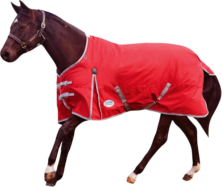 Weatherbeeta Comfitec Classic Standard Neck Medium / Lite 1009402 Rot/Silber/Marineblau