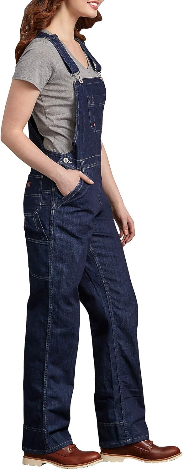 Dickies, Damen, Latzhose im legeren Stil mit geradem Bein M DUNKEL INDIGO, M DUNKEL INDIGO