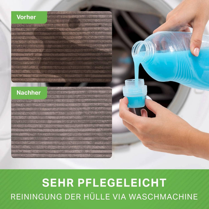 Green Bean XXL Sitzsack aus Cordstoff 370 Liter EPS-Perlen Füllung - Kuschelig Weich Robust & Waschb