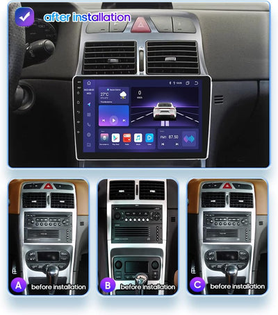 9 Zoll Android 12 Stereo Car Radio Wireless CarPlay Android Auto für Peugeot 307 307CC 307SW 2002-20