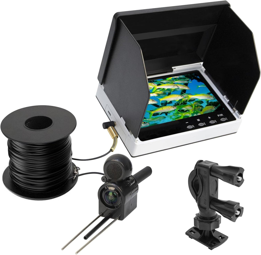 Unterwasserkamera Angeln, Fishfinder, IP67 Wasserdichter Tragbarer Fischfinder mit 5 Zoll IPS Displa