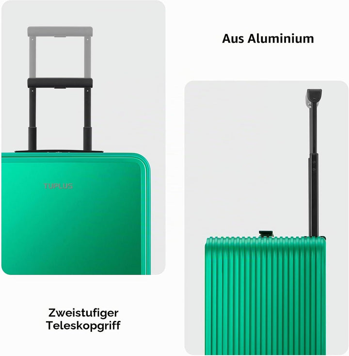 TUPLUS Koffer Aluminium Trolley Rollkoffer mit 4 Rollen Reisekoffer Handgepäck Hartschalenkoffer,Sof