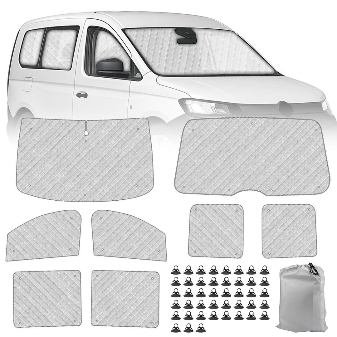 Thermomatte Fahrerhaus Innen Kompatibel mit 2022-2025 Caddy Life Tramper,10PCS SWB Faltbare Sonnensc