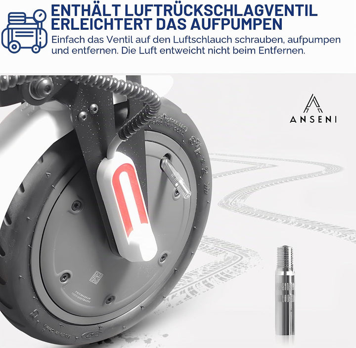 ANSENI e scooter reifen 8 1/2 x2 Reifen scooter ersatzräder für scooter,2 Reifen und 2 Schläuche,Rol