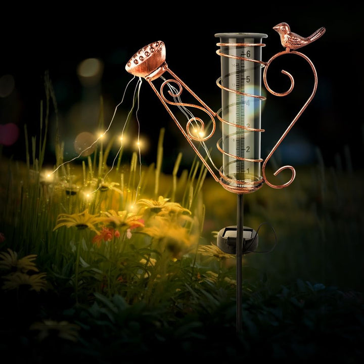 Lotvic Regenmesser für Garten, Regenmesser Frostsicher, Outdoor Regenmesser Glas Regenwassermesser,