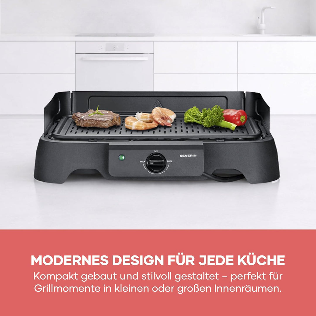 Severin Tischgrill (Innen- & Aussennutzung), Balkon & Küche, Temperaturen 40-220°C, schnelles Aufhei