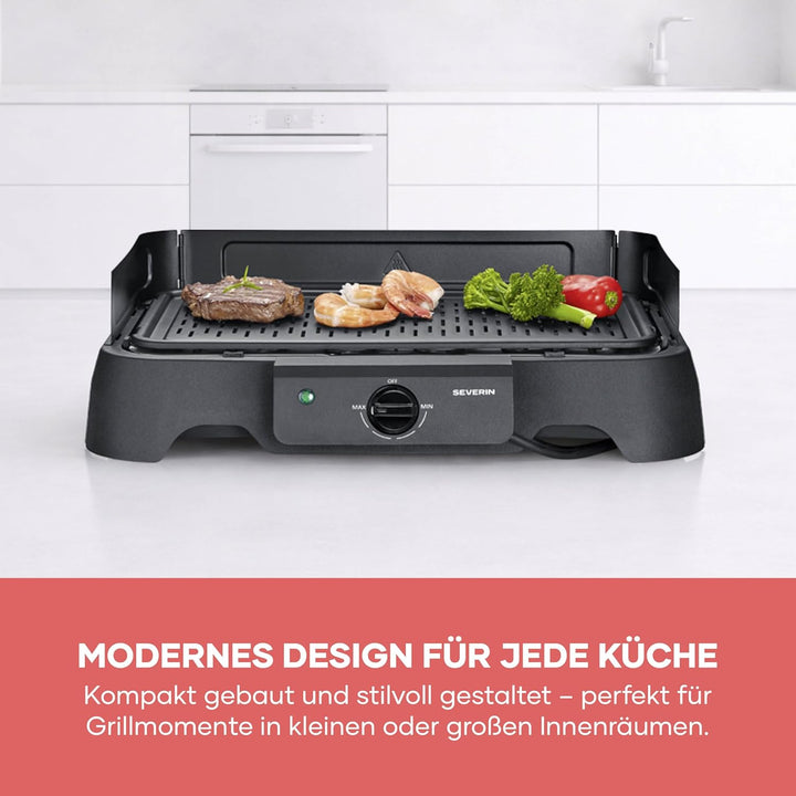 Severin Tischgrill (Innen- & Aussennutzung), Balkon & Küche, Temperaturen 40-220°C, schnelles Aufhei