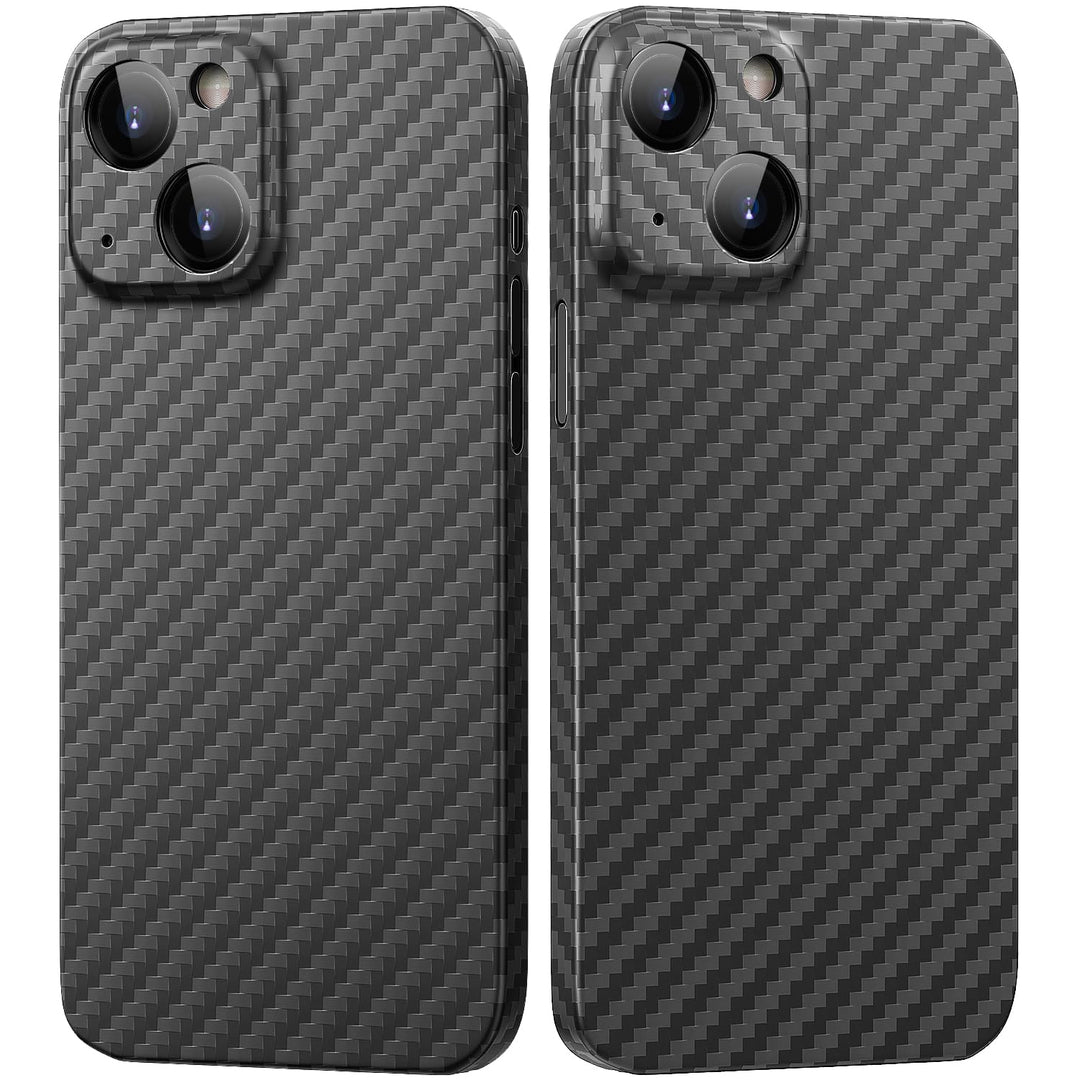 memumi Carbon Hülle für iPhone 13, 100% Aramidfaser Hülle, 0.5 mm Super dünne, Hülle aus echter Aram