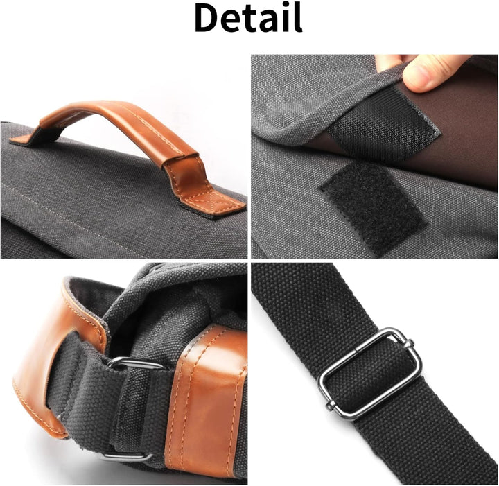 Estarer Umhängetasche 14 Zoll Laptoptasche Messenger Bag für Alltag Sport Reise, S