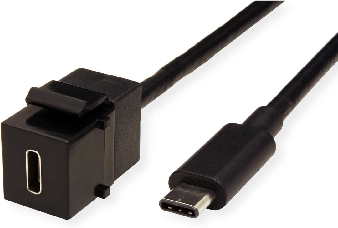 BACHMANN Keystone USB 3.1 Kupplung Typ C PD 60W Buchse/Stecker, 0,5 m