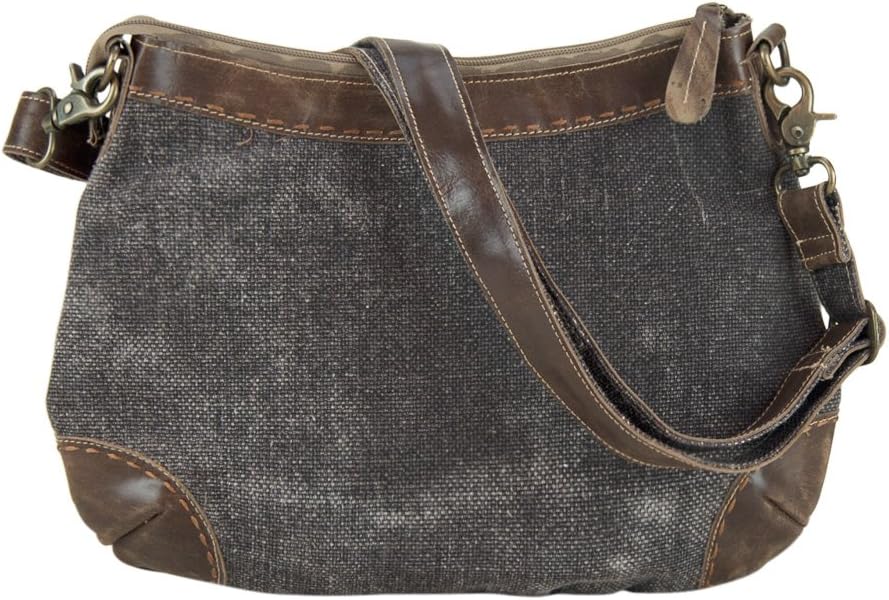 Sunsa Damen kleine Umhängetasche Schultertasche Crossbody Tasche Canvastasche in retro Style Vintage