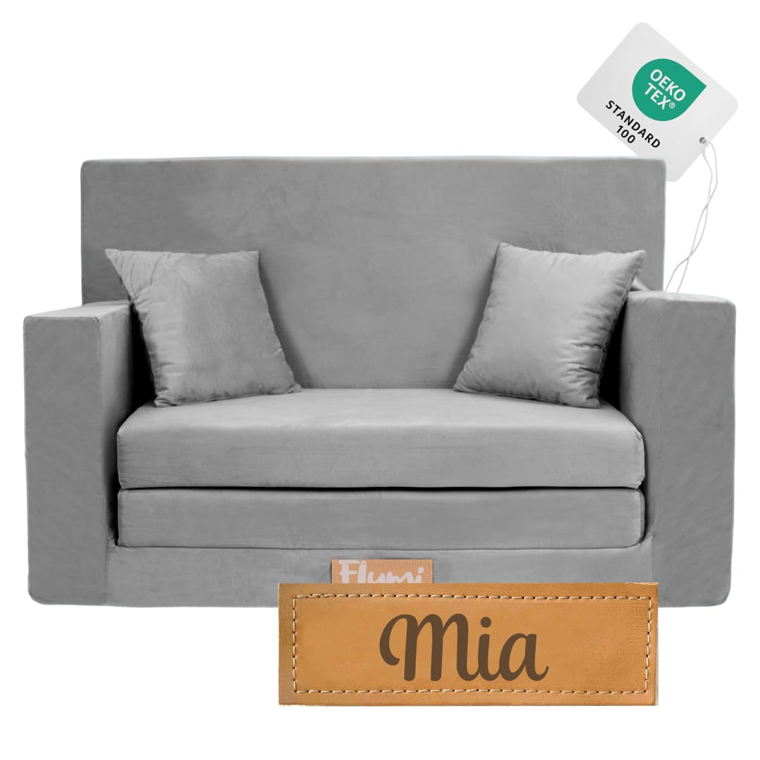 Flumi Personalisierte Kindercouch Kinder Sessel Sofa Schlafsofa jugendzimmer mit Gravur KINDERNAME S