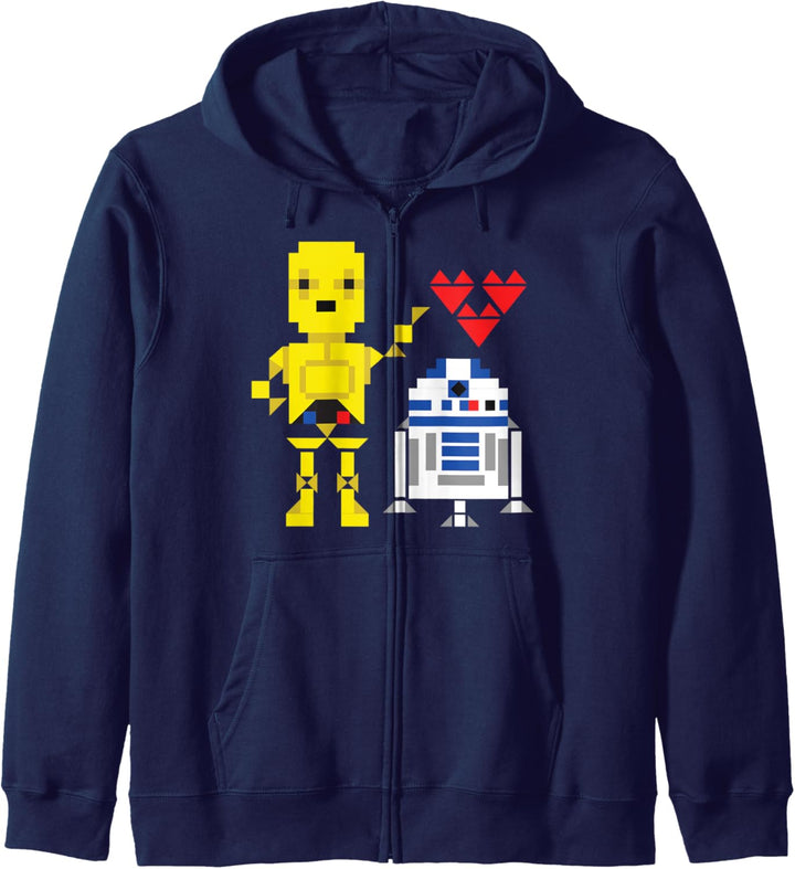 Star Wars C-3PO R2-D2 Droid Love Valentine's Kapuzenjacke