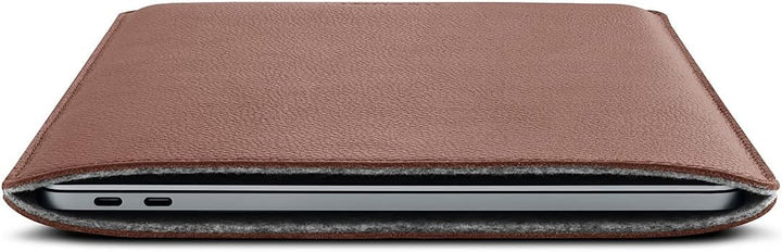 Woolnut Leder Sleeve Case Hülle Tasche für MacBook Pro 13 UNT Air 13/13.6 Zoll - Cognac Braun Cognac
