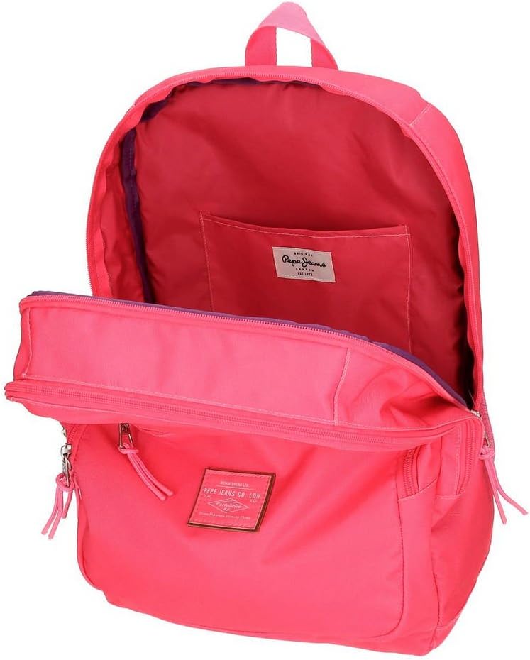 Pepe Jeans Cross Doppelfach-Rucksack Rosa 30,5x44x15 cms Polyester 20.13L Rucksack 44 Fuchsia, Rucks