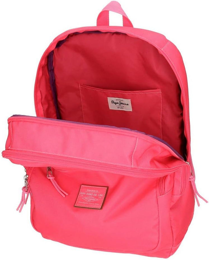 Pepe Jeans Cross Doppelfach-Rucksack Rosa 30,5x44x15 cms Polyester 20.13L Rucksack 44 Fuchsia, Rucks