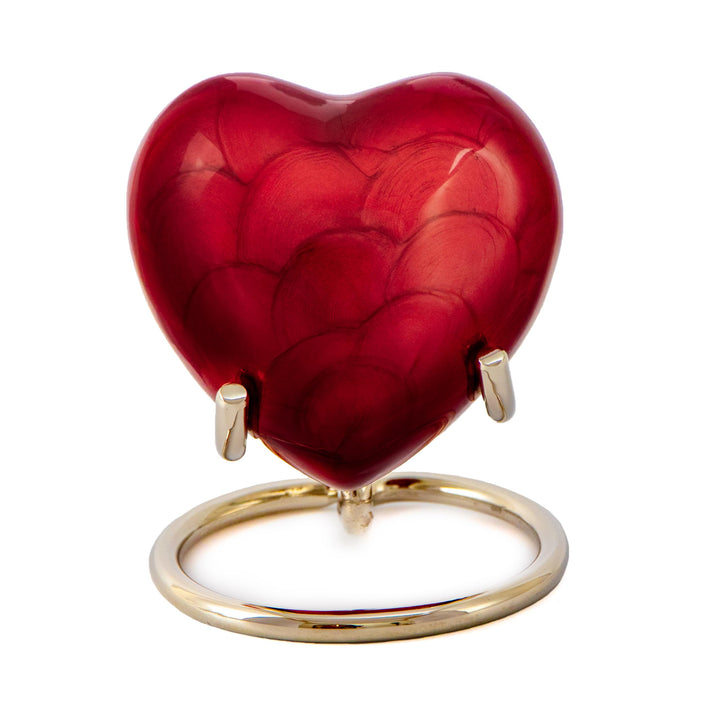 Royal Rapture Urn for Ashes Funeral Memorial Cremation Keepsake Love Urns Decorative Brass Heart wit