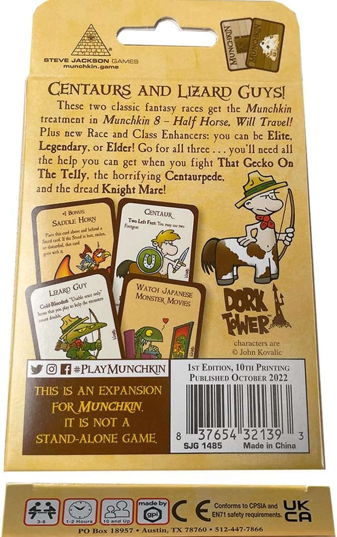 Steve Jackson Games 1485 - Munchkin 8 - Half Horse, Will Travel