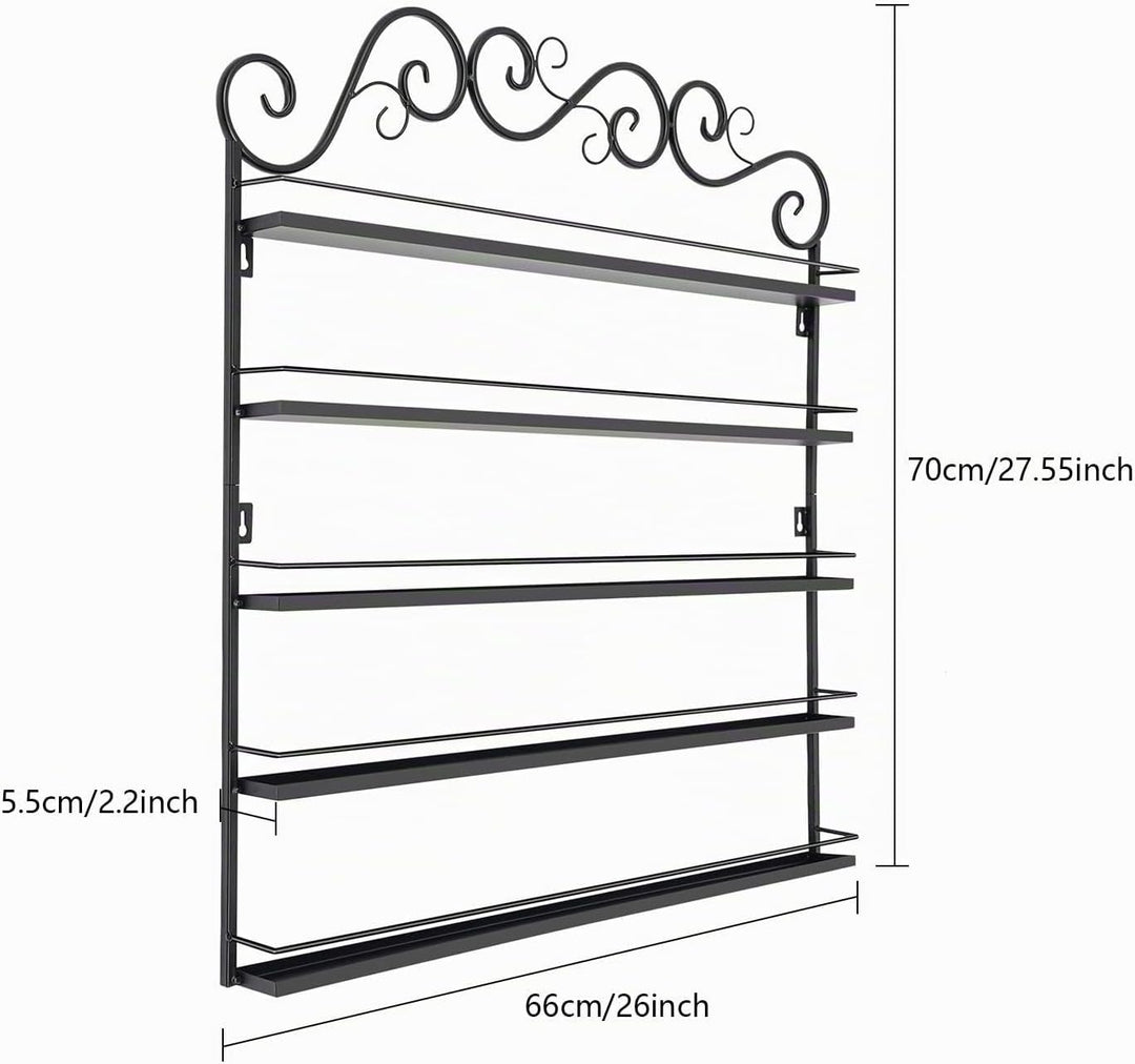 5-Tier Nagellack Regal Ständer, Nagellackregal Wand Organizer Halter Metallregal Regale, für Parfüm,