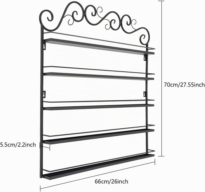 5-Tier Nagellack Regal Ständer, Nagellackregal Wand Organizer Halter Metallregal Regale, für Parfüm,