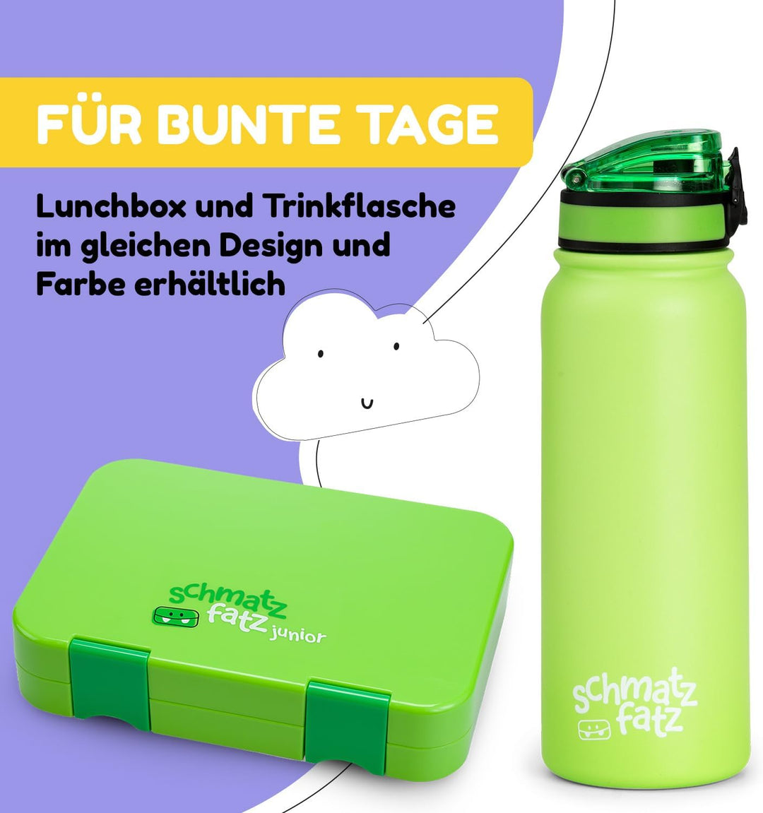 schmatzfatz Thermosflasche, Trinkflasche Kinder Auslaufsicher, 550ml Edelstahl-Trinkflasche Thermo f