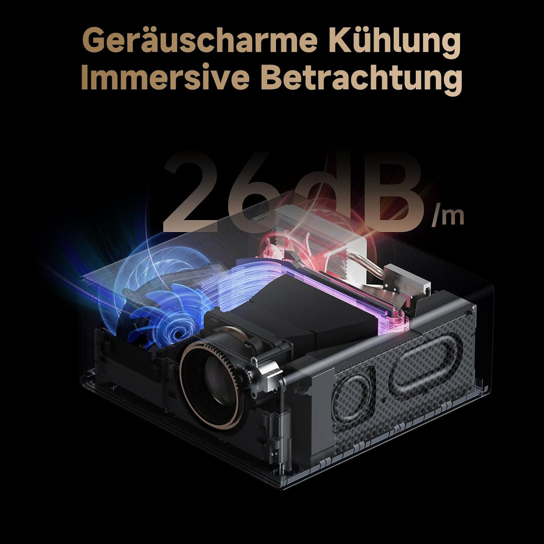 WANBO X5 Pro Smart Beamer 4K Heimkino, Google TV/1100 ANSI/Netflix, HDR10, Autofokus Trapezkorrektur