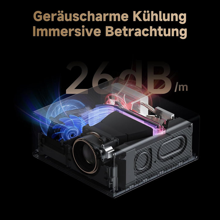 WANBO X5 Pro Smart Beamer 4K Heimkino, Google TV/1100 ANSI/Netflix, HDR10, Autofokus Trapezkorrektur