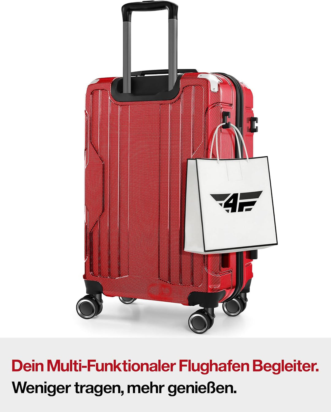 Aluminium-Rahmen Hartschalen-Reisekoffer Set 3-teilig Ultraleicht (M/L/XL) – TSA-Schloss, 4 Spinner-