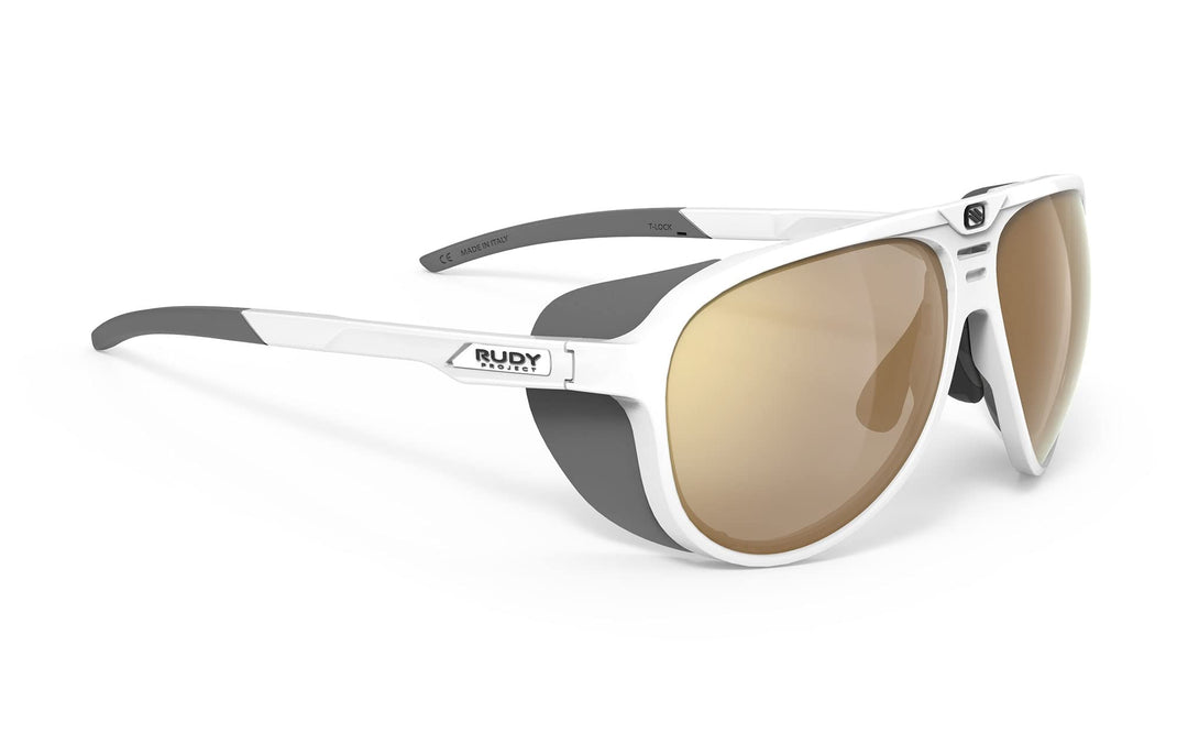 Rudy Project Unisex STARDASH White Gloss Impactx Photochromic 2 Laser Crimson Sonnenbrille, Talla Ún