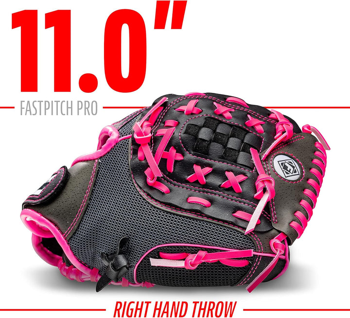 Franklin Sports Windmühle Serie Leichte Softball Handschuh, 27,9 cm für Rechtshänder Pink/Grau, für
