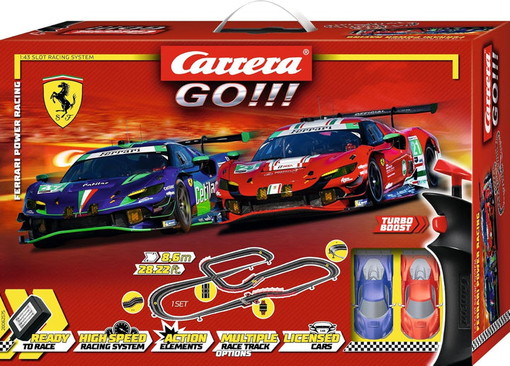 Carrera - 20062575 - Carrera GO!!! Ferrari Power Racing Rennbahn-Set I Rennbahn mit lizensierten Slo