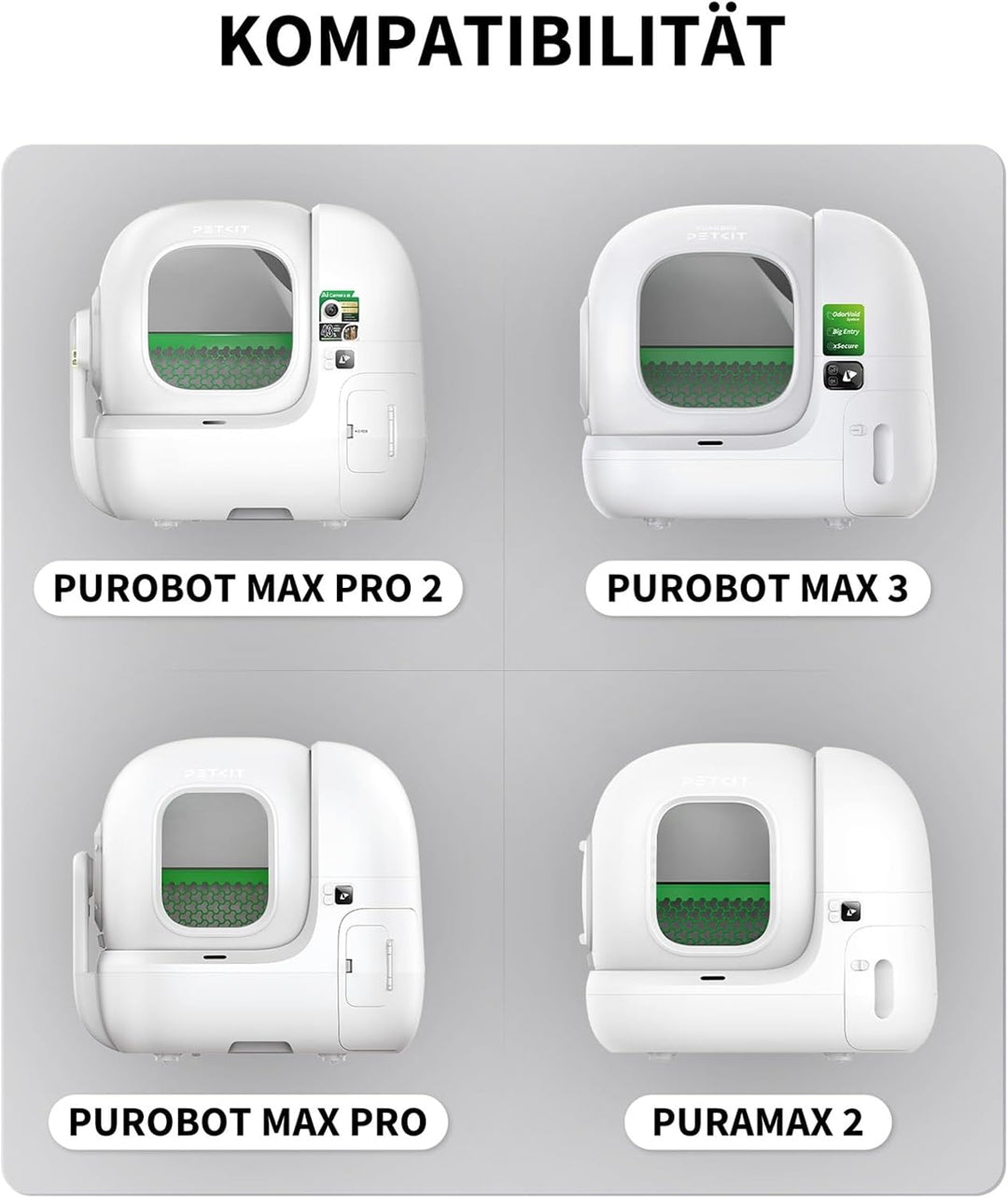 PETKIT Pura Max 2 Selbstreinigende Katzentoilette Innenpolsterung, Wasserdicht und Auslaufsicher, Kr