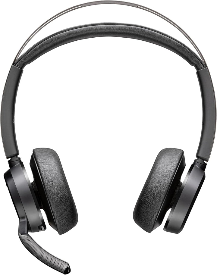 POLY Voyager Focus 2 USB-C Headset und USB-C/A Adapter – Bluetooth, ANC, Acoustic Fence Technologie,
