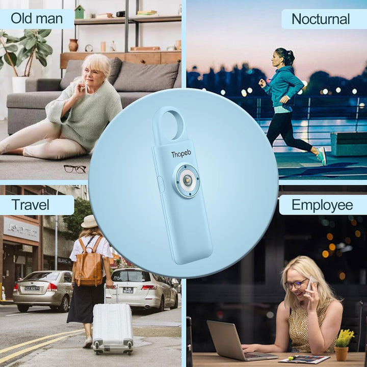 Thopeb® Persönlicher Birdie-Sicherheitsalarm-Schlüsselanhänger für Damen, für Selbstverteidigung, 13