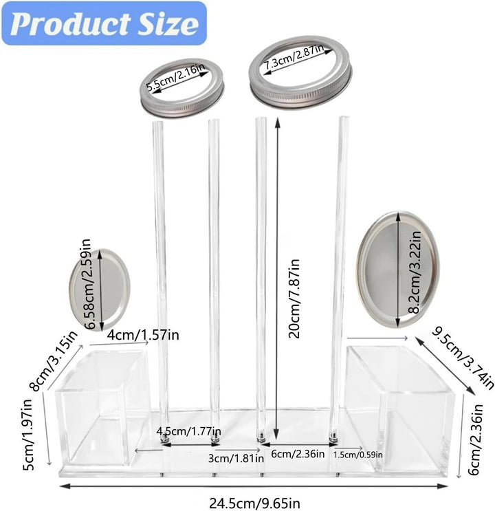 Generisch Tumbler-Deckel-Organizer Klare Anti-Rutsch Acryl