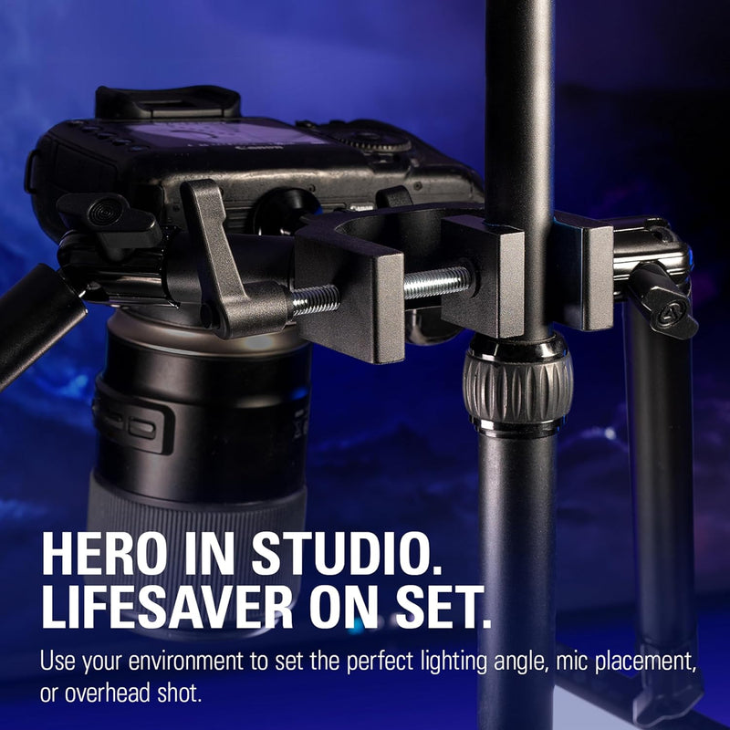 Elgato Heavy Clamp – Profi-Halterung mit Kugelgelenkkopf und Vier ¼-Gewinden, ultrasicher und robust