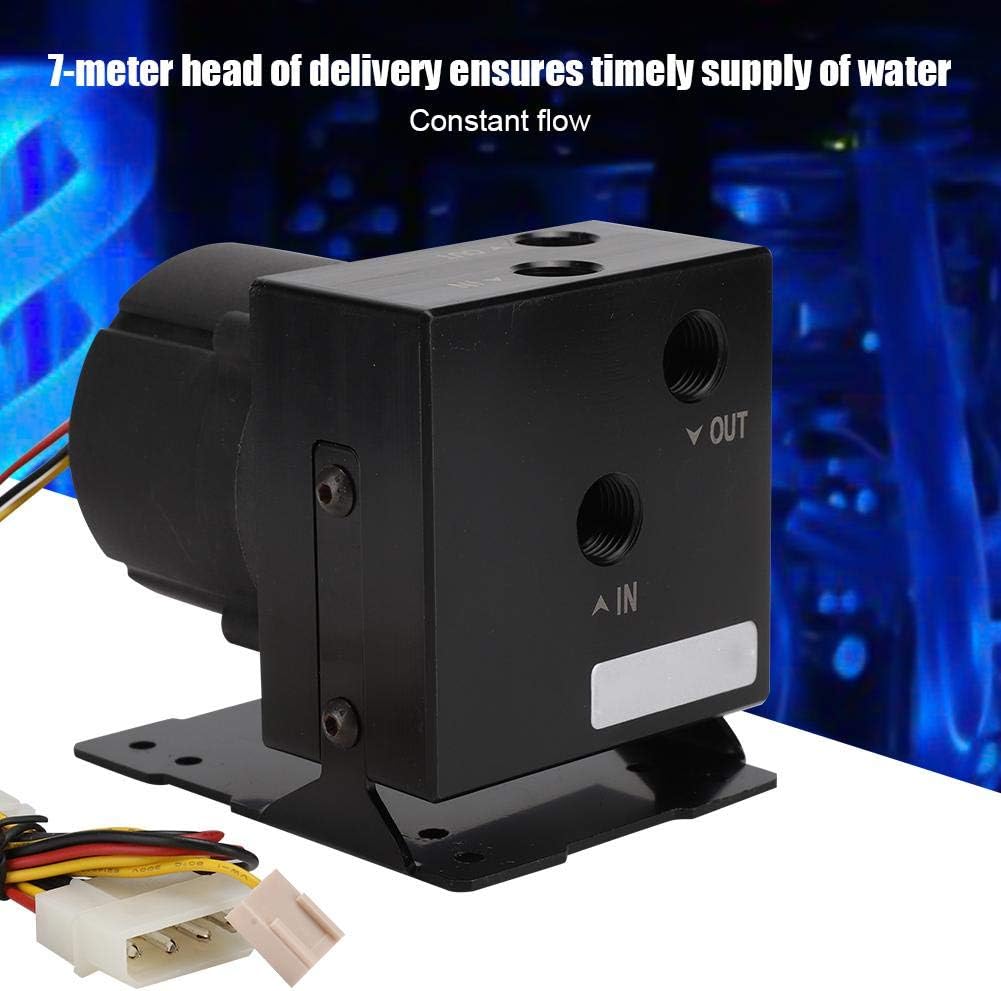 VBESTLIFE Computer-Wasserkühlungspumpe, DC 12V 1.8A Integrierte PC-Wasserpumpe mit Halterung für 120