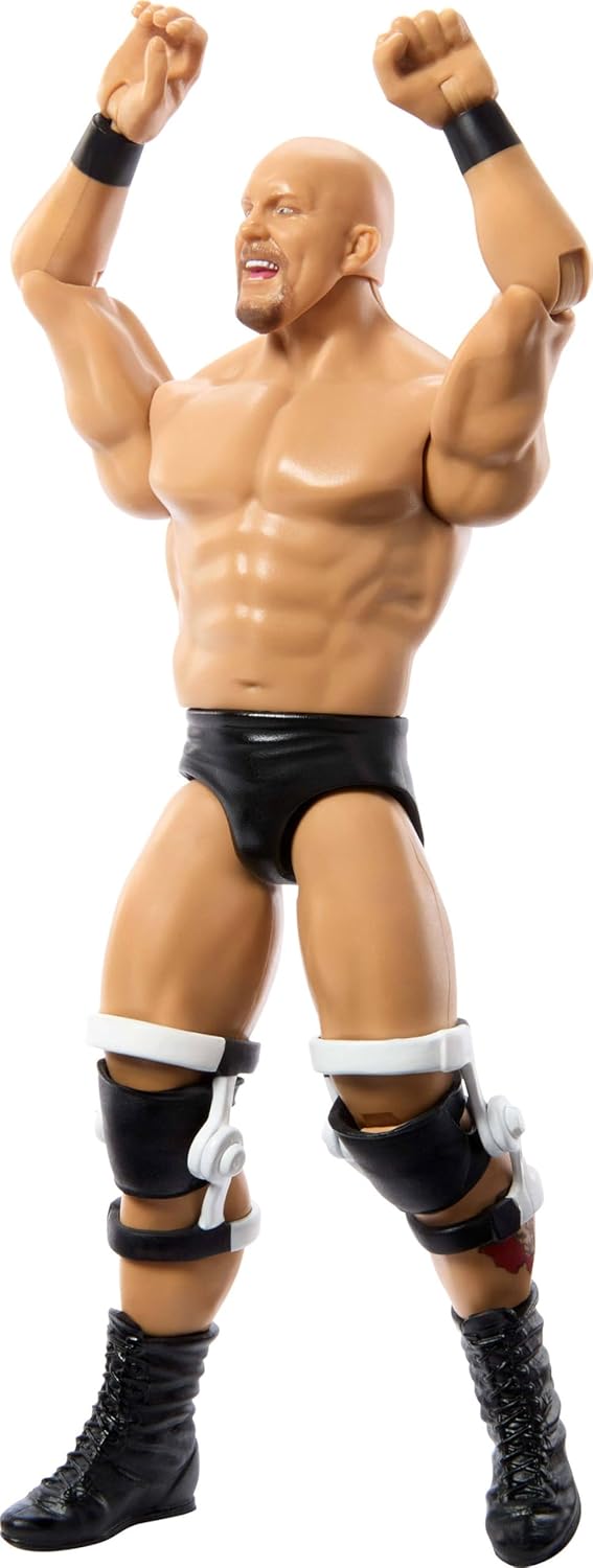 Mattel WWE Actionfigur, 15,2 cm grosses Sammlerstück Stone Cold Steve Austin mit 10 Artikulationspun