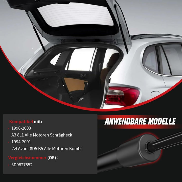 Gasfeder Heckklappe kompatibel mit Audi A3 (1996–2003) & A4 Avant (1994–2001), OTUAYAUTO 2 Stück Hec