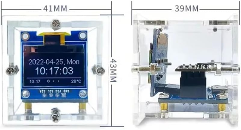 Elektronisches DIY-Set ESP8266 Mini-Uhr Wettervorhersage-Set WiFi im Netzwerk mit OLED-Display und D
