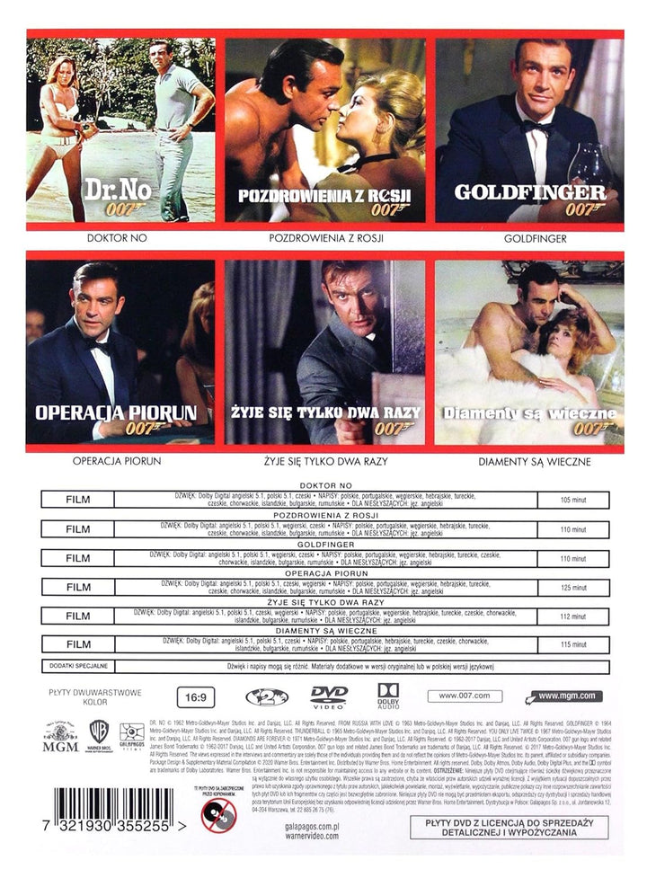 007 James Bond: Sean Connery Movie Collection [6DVD] (IMPORT) (Keine deutsche Version), DVD